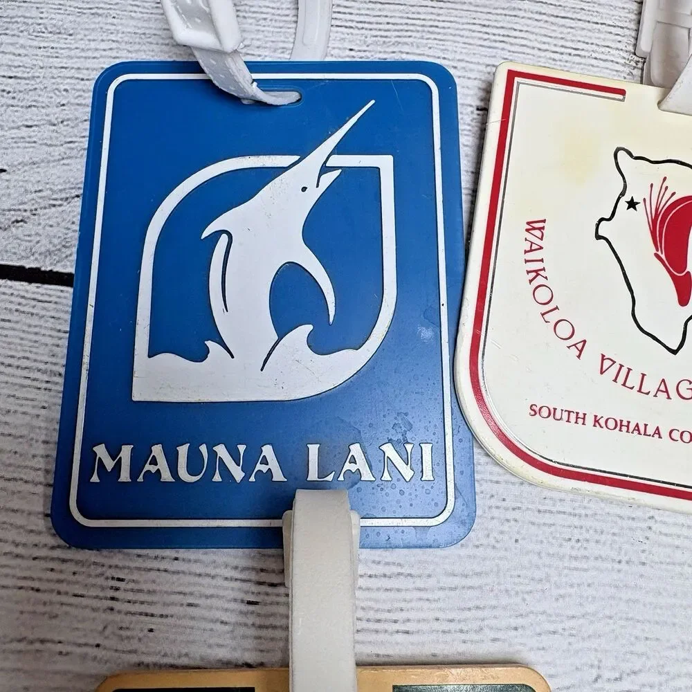 Vintage Golf Bag Tag Lot of 5 Hawaii Kona Mauna Lani Waikoloa Kaneohe Klipper